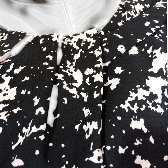 MICHAEL KORS COLLECTION‎ Dress Size 8 Black and White Abstract Made in Italy - Picture 9 of 11